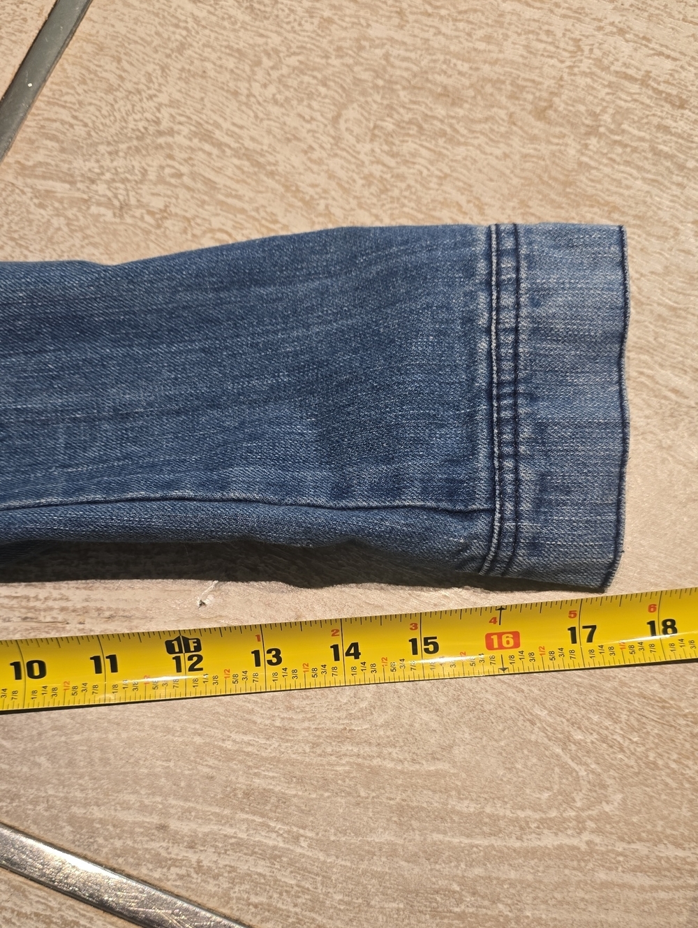 Upcycled Designer Insipered Jean Jacket Classic blue denim jacket - Picture 9 of 11